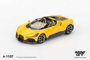MINI GT Bugatti W16 Mistral Yellow       
